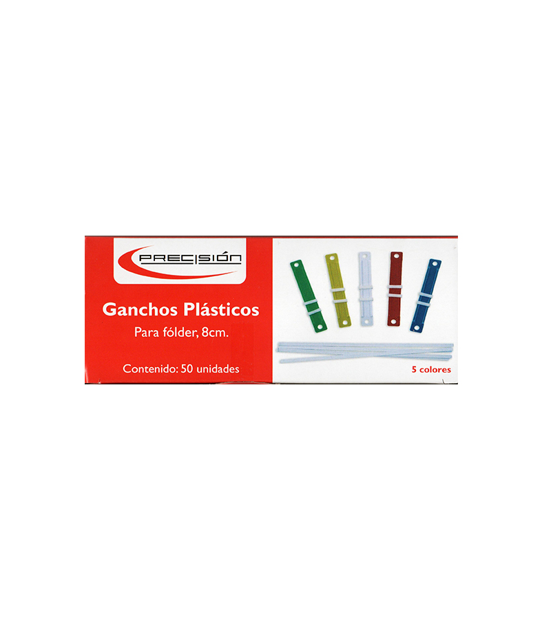 Gancho para folder Plástico, Precisión, 50 unidades