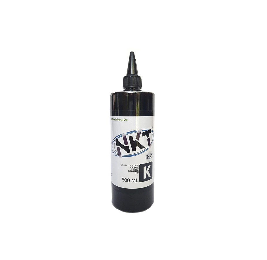 Refil NKT (Tinta Para Cartucho) Frasco1/2 Litro, Negro