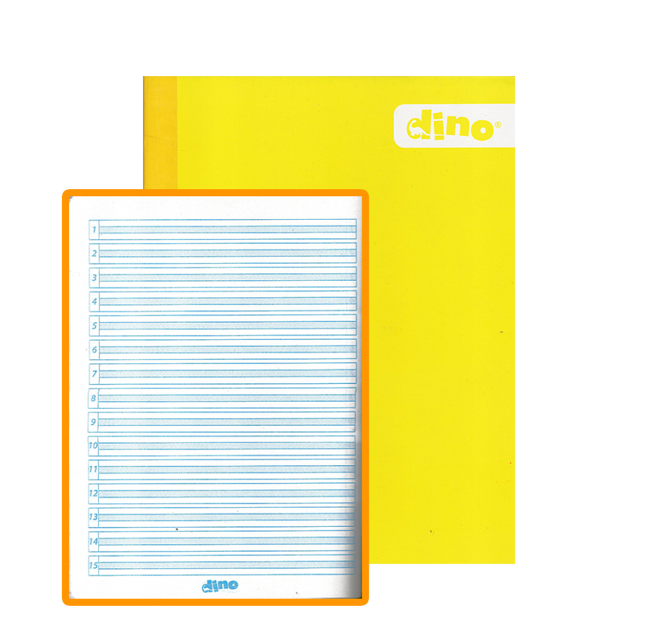 Cuaderno Cosido Dino 100H, Doble Línea