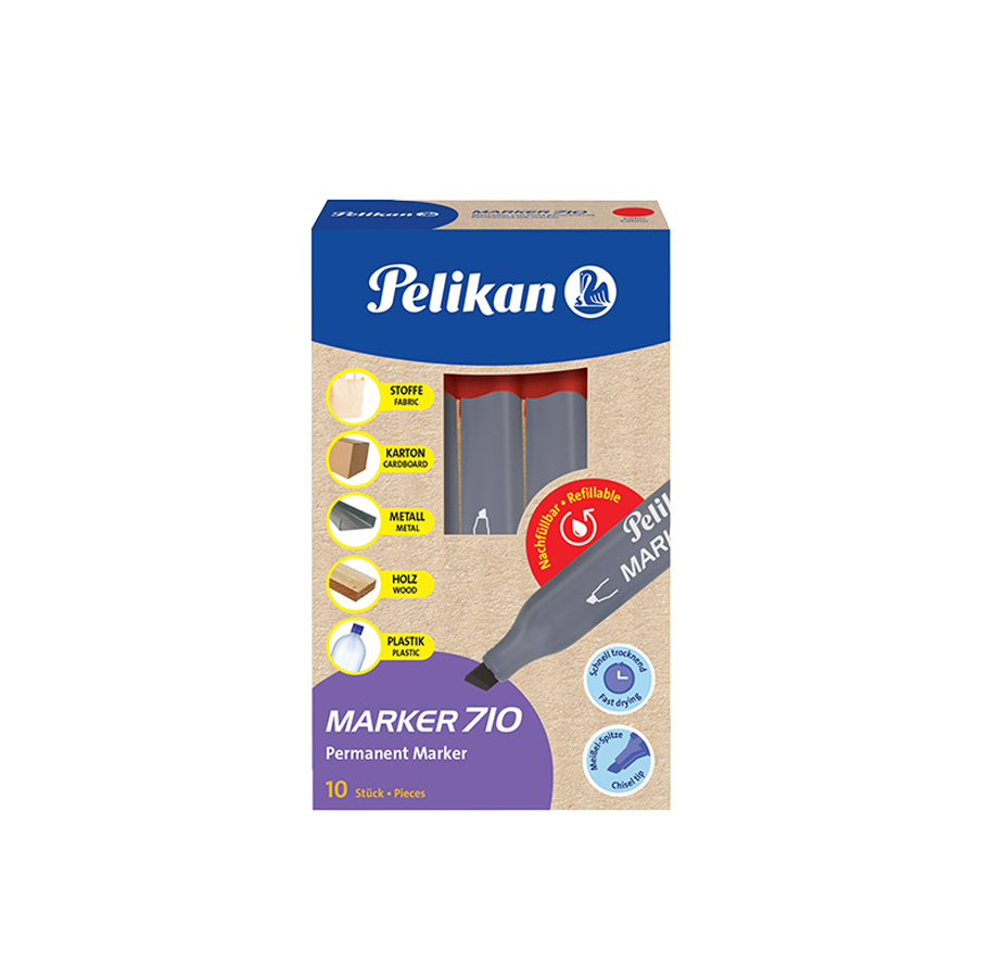 Marcador Permanente Pelikan #710, Rojo