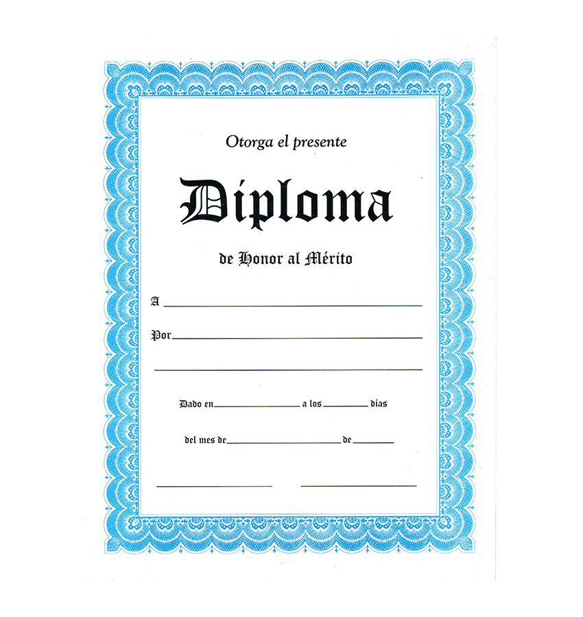 Diploma Paquete 25 unidades