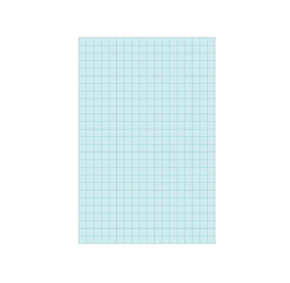 Papel Bond Milimetrado Yots, Celeste Oficio, Resma