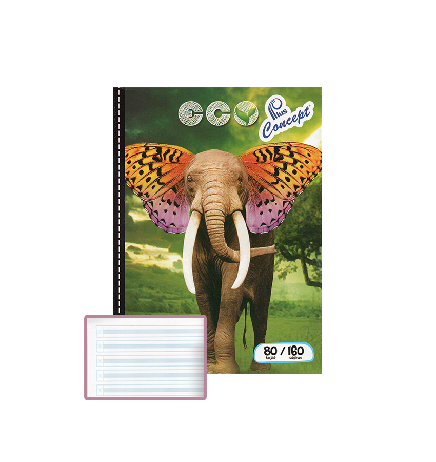 Cuadernos Engrapado Concept, 80H, Doble Línea