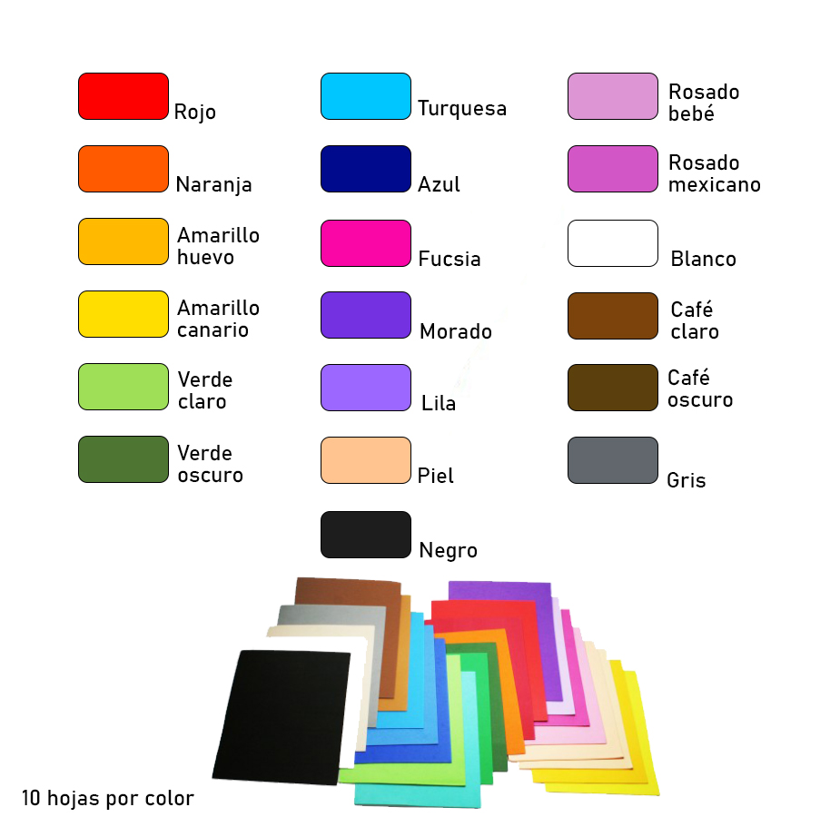 Foamy Liso Hoja, 10 unidades