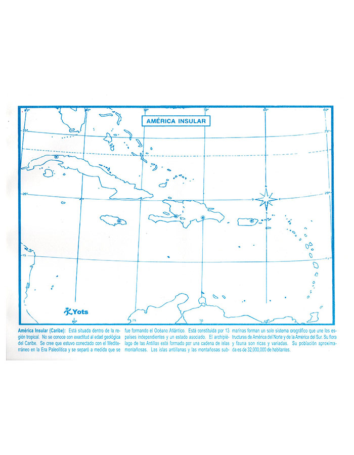 Ciento de Mapa de América Insular, Yots