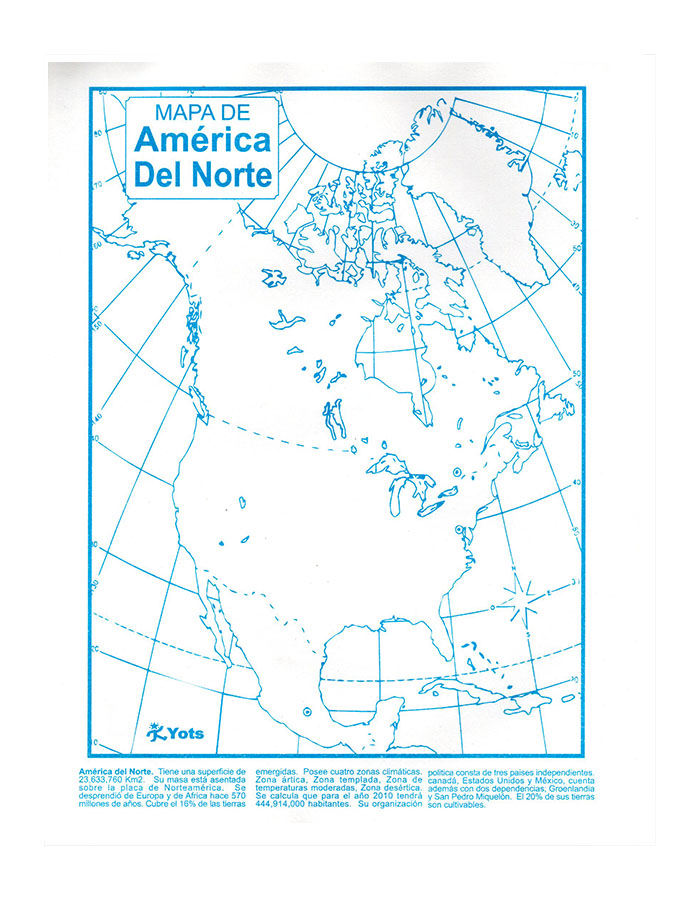Ciento de Mapa de América del Norte, Yots