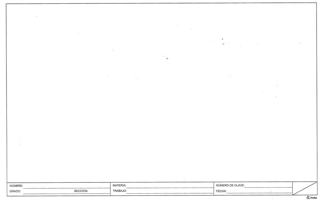 Block Formato Doble Oficio Marginado Yots, 50 hojas