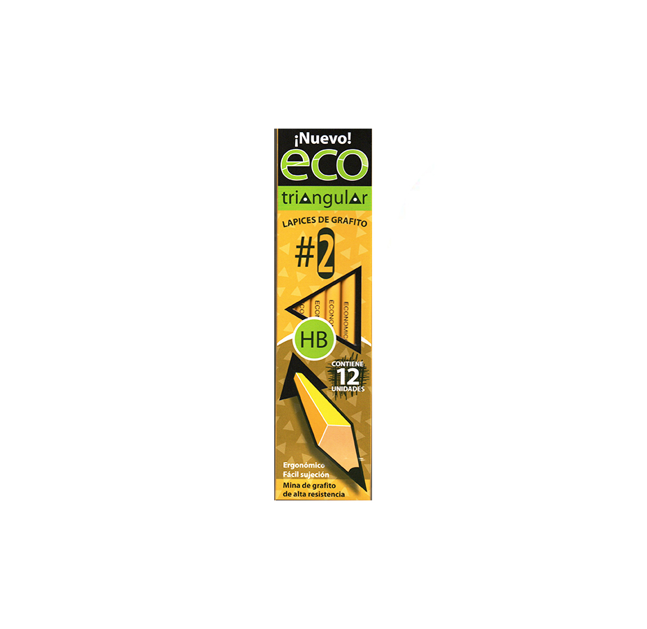 Lápiz Eco Triangular, #2 HB, Bolik