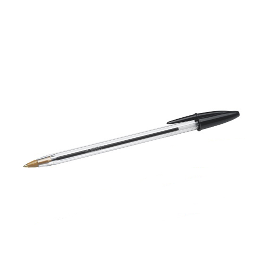 Bolígrafo Bic, Punto Mediano, Negro, 12 unidades