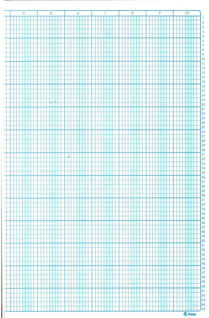 Block Tabular 10 columnas para Contabilidad, Yots, 50 hojas