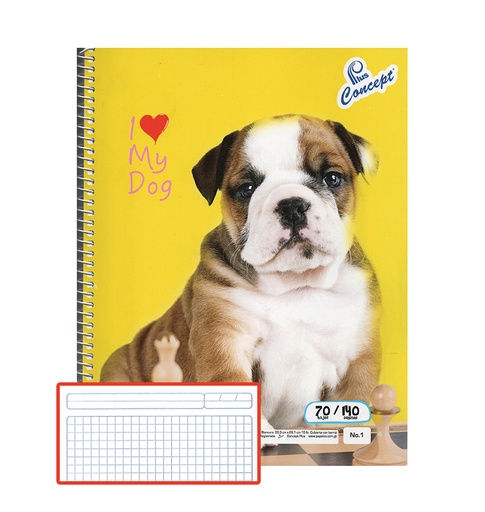 Cuaderno Espiral Concept, 1 anillo, 70H, Cuadros