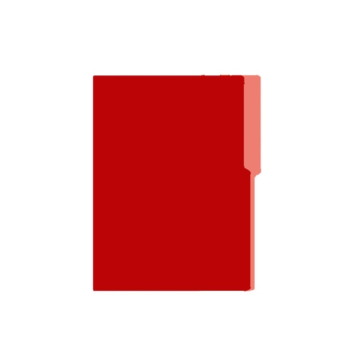 Folder Carta Bold Office, 100 unidades, Rojo