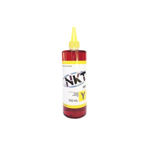 Refil NKT (Tinta Para Cartucho) Frasco1/2 Litro, Amarillo
