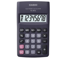 Calculadora Portatil Casio, HL-815, Negro y Colores