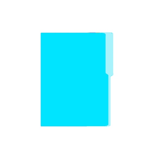 Folder Carta Bold Office, 25 unidades, Celeste