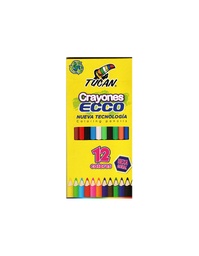 Crayón Ecco Largo Tucán, 12 colores