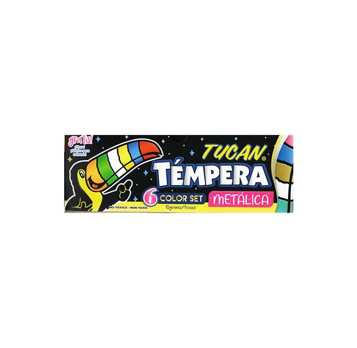 Tempera Clásica Metálica 6 colores, Tucán