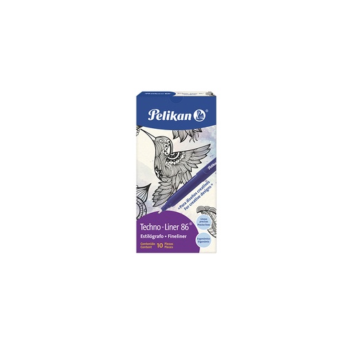 Rapidógrafo 0.5 mm Techno-liner, Pelikan, 10 unidades