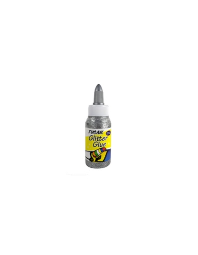 Goma con Diamantina Tucán de 60 ml, Plateado