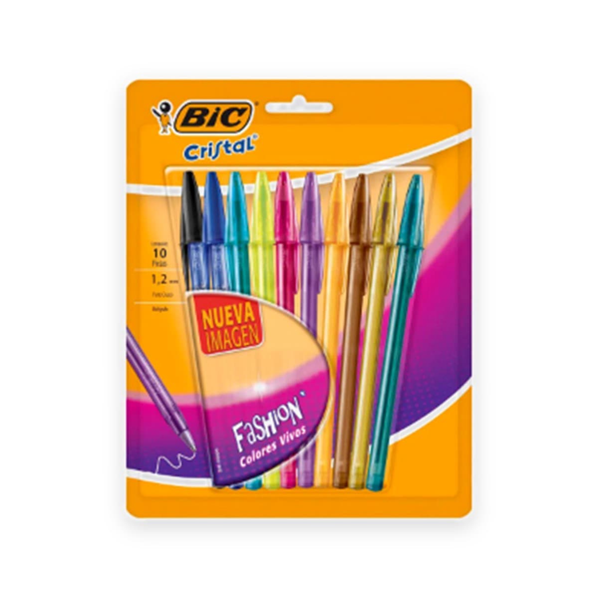 Blíster Bolígrafo Bic Fashion, Bolsa 10 unidades surtido