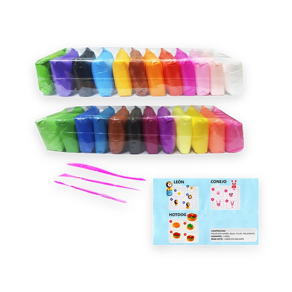 Foamy Moldeable 3D Yots, 24 colores