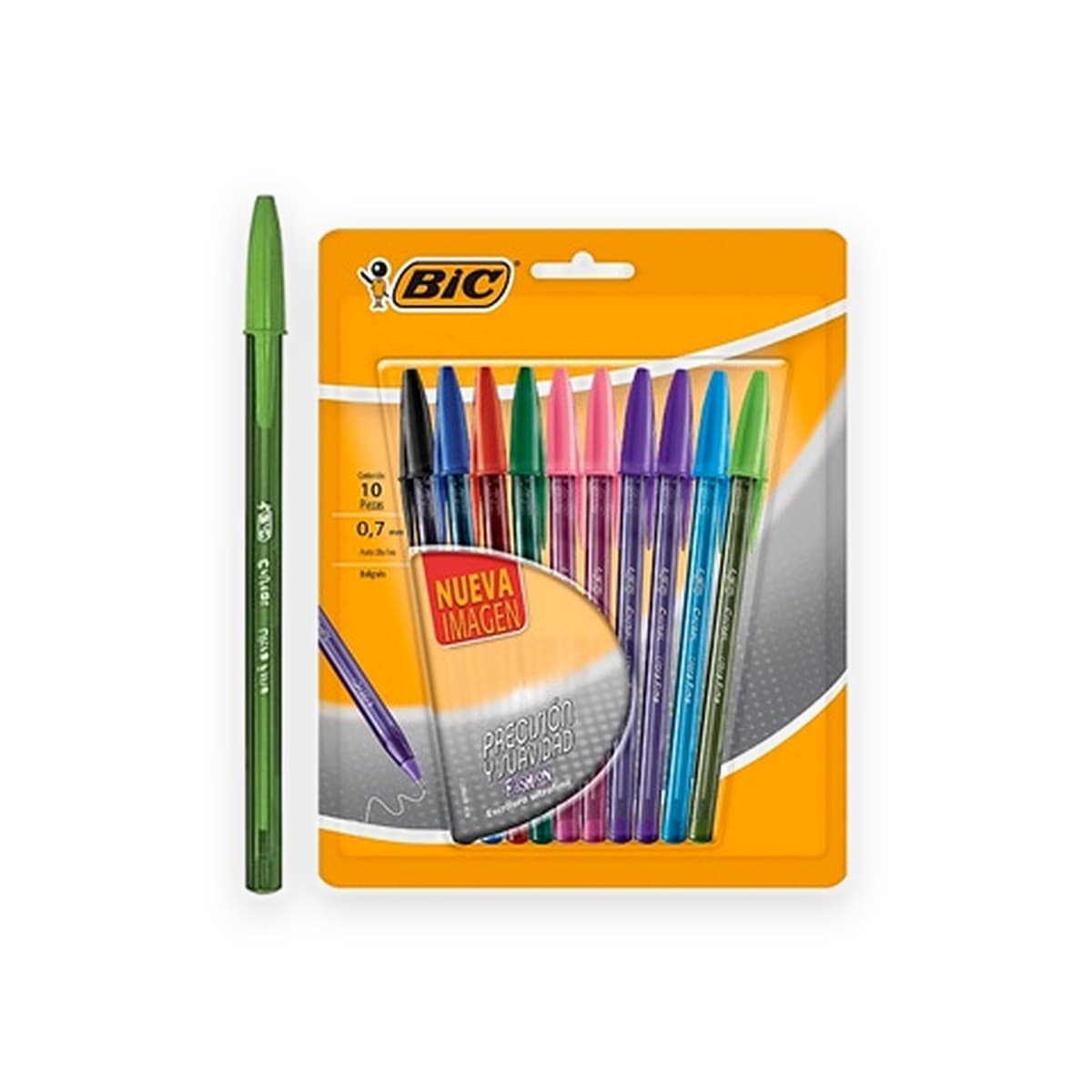Blíster Bolígrafo Bic, Ultra Fino 0.7 mm, 10 unidades