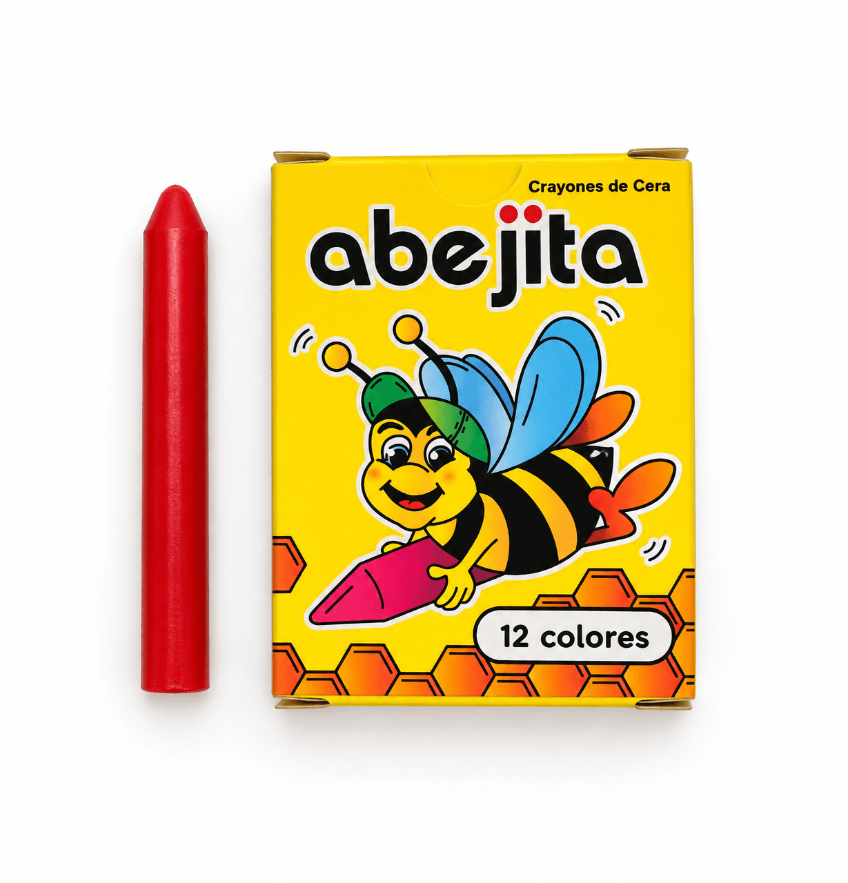 Crayón de Cera Abejita, Tucan 12 colores, Pequeño, marca Tucán