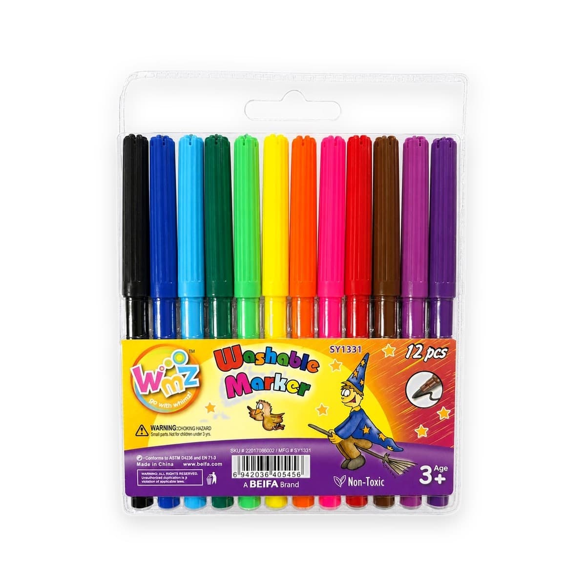 Marcador Escolar Beifa, 12 colores