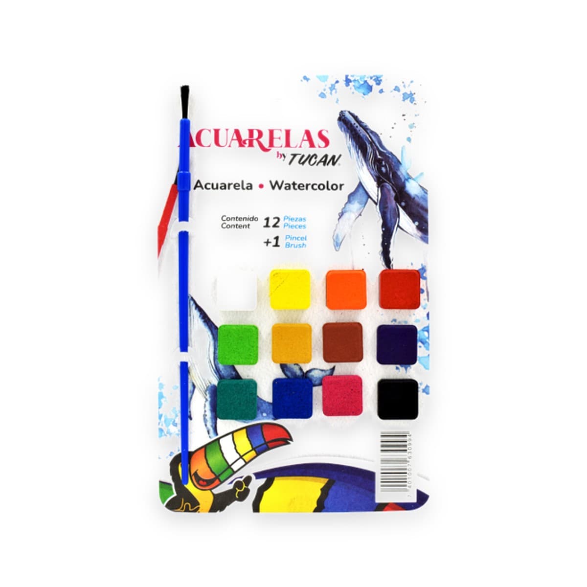 Acuarela Tucán Watercolor, 12 colores