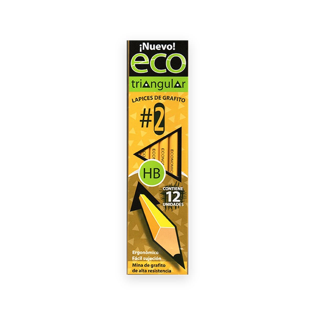 Lápiz Eco Triangular, #2 HB, Bolik