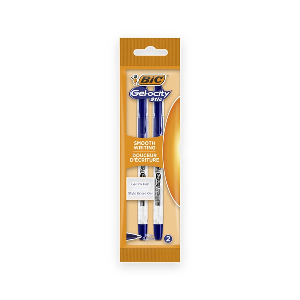 Blíster Bolígrafo Bic Gel, Punta 0.5 mm, 2 unidades