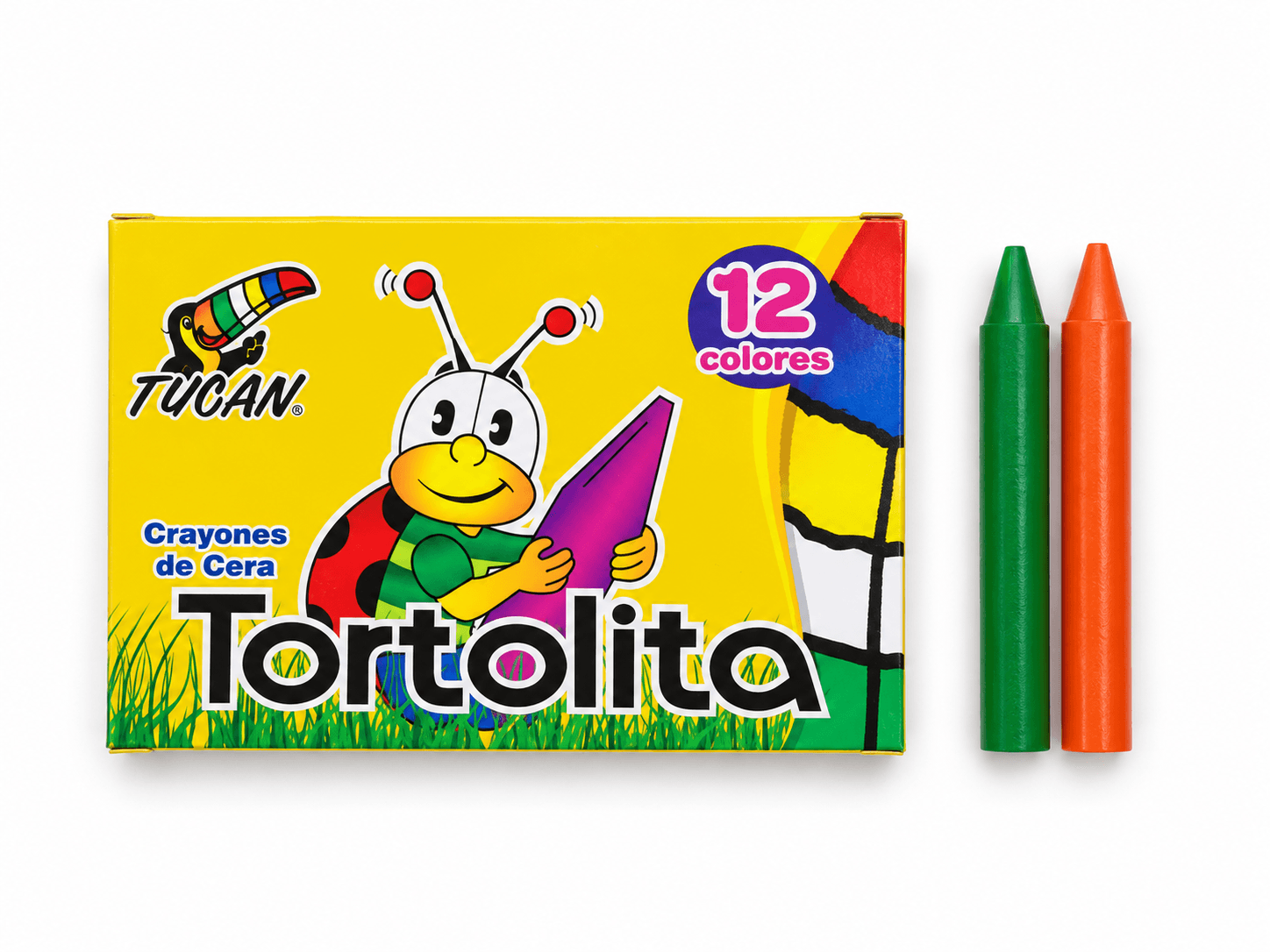 Crayón de Cera Tucán, Tortolita, 12 colores