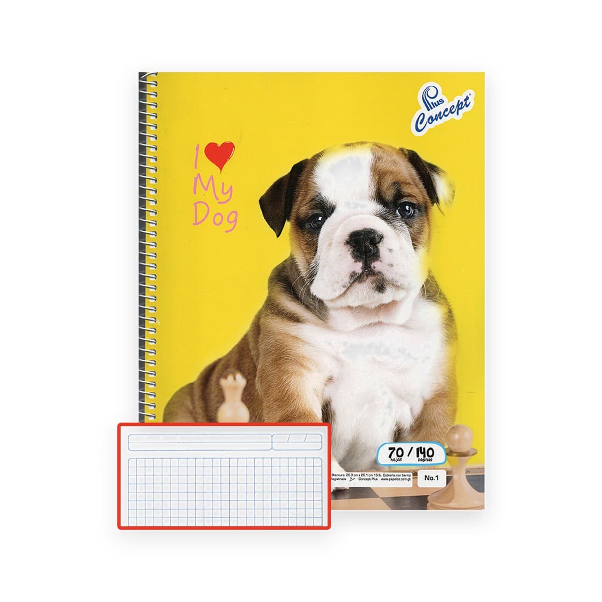 Cuaderno Espiral Concept, 1 anillo, 70 hojas