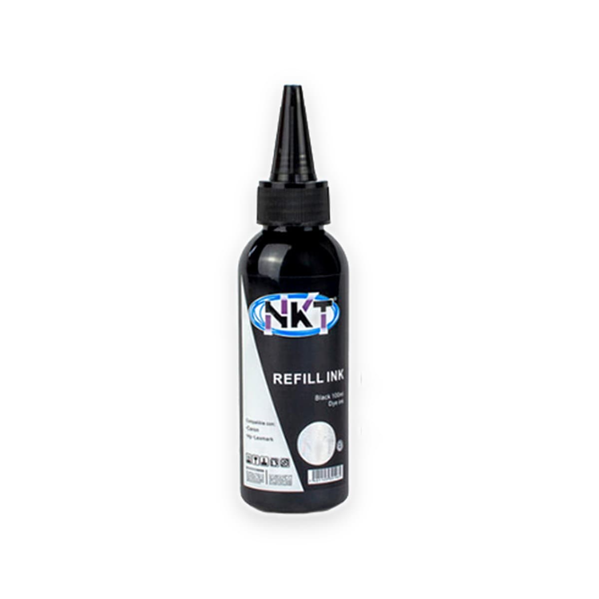 Refil NKT Frasco 100 Ml, Negro (Tinta Para Cartucho)