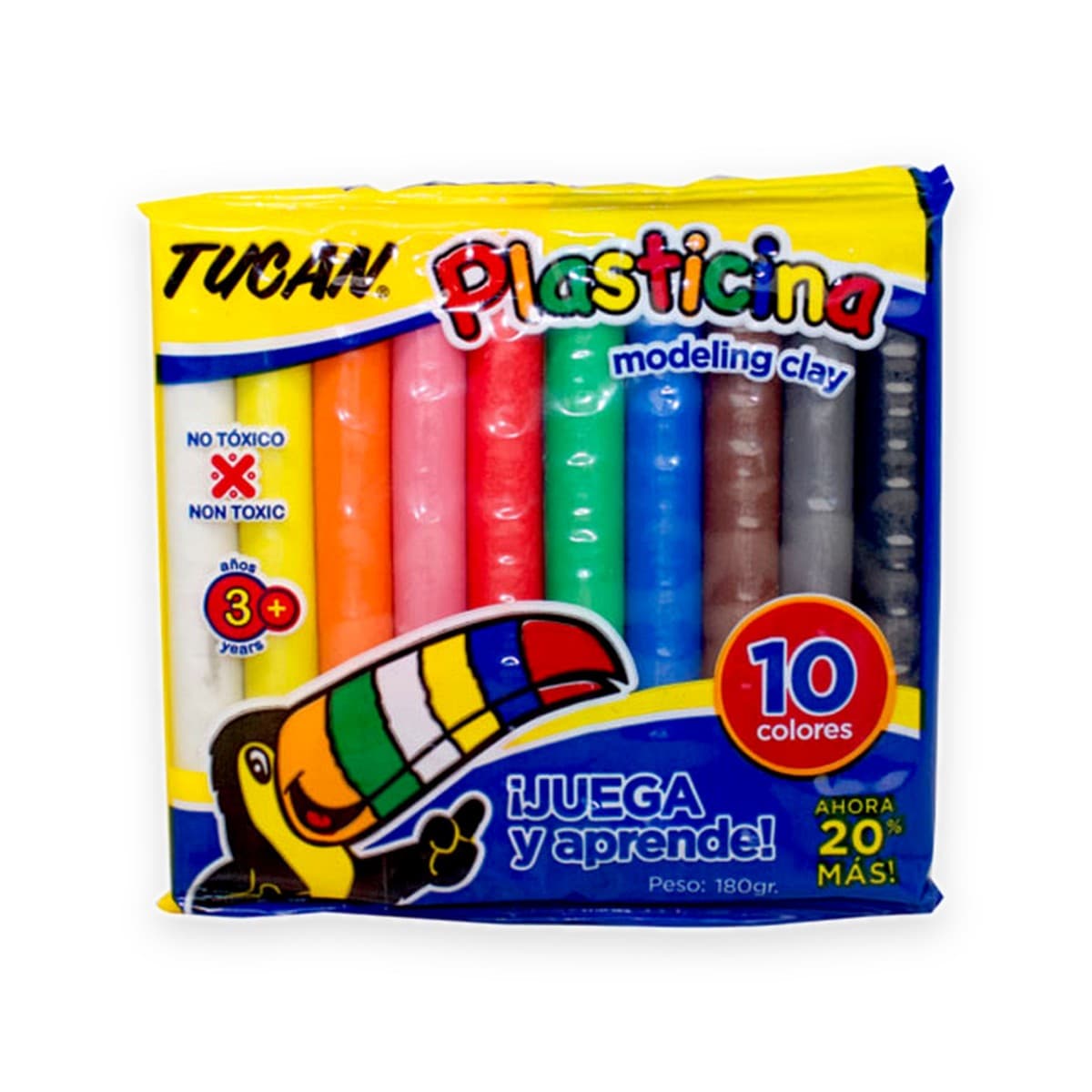 Plasticina Tucán, 10 barritas