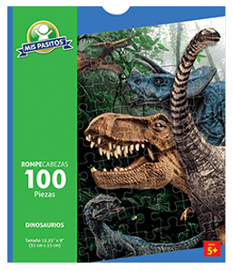 Rompecabezas Mis Pasitos, Dinosaurios (100 Piezas)