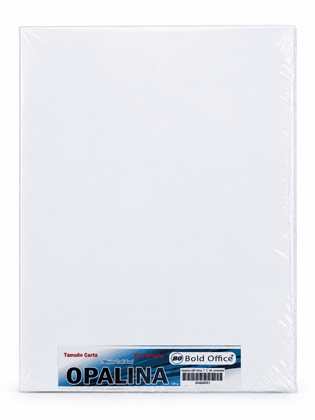 Papel Opalina Bold Office tamaño carta, 220 g, paquete de 50 hojas