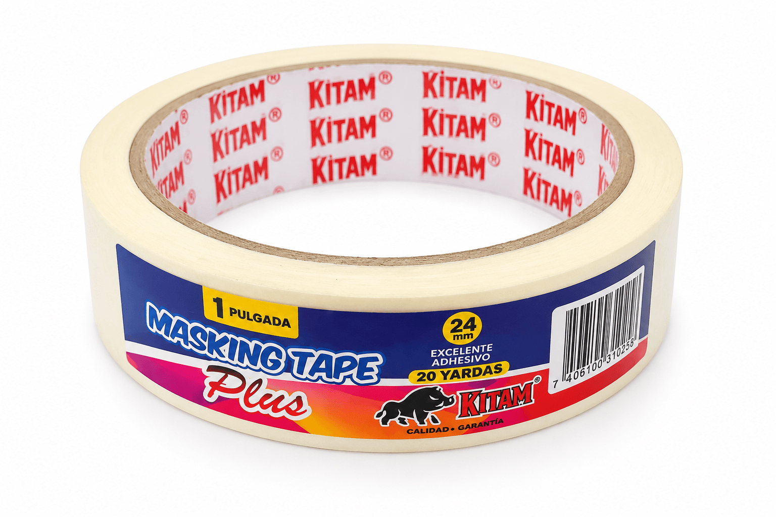 Masking Tape Kitam, 1 pulgada por 20 yardas