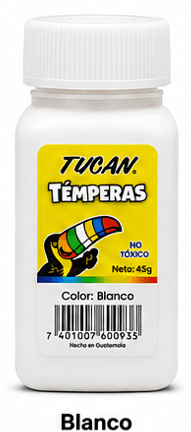 Tempera Clásica 12 unidades, Blanco, Tucán