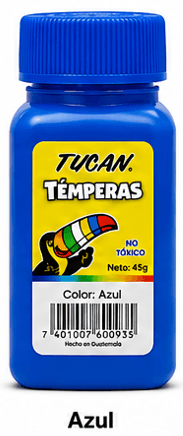 Tempera Clásica 12 unidades, Azul, Tucán