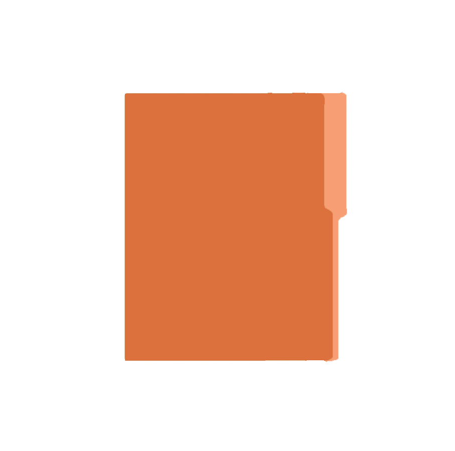 Folder Carta Bold Office, 25 unidades, Anaranjado
