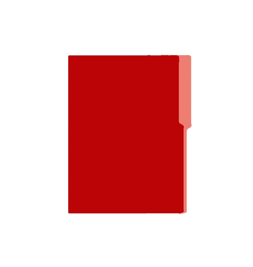 Folder Carta, 50 unidades, Rojo