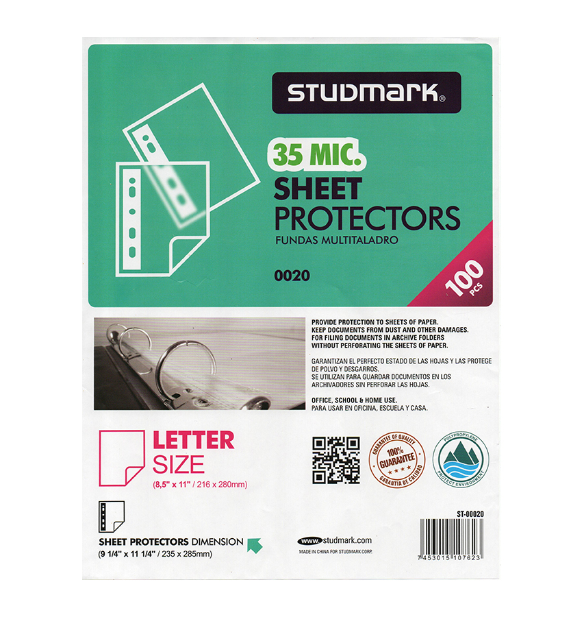 Fundas Protectoras Studmark, 30 Micrones, Carta
