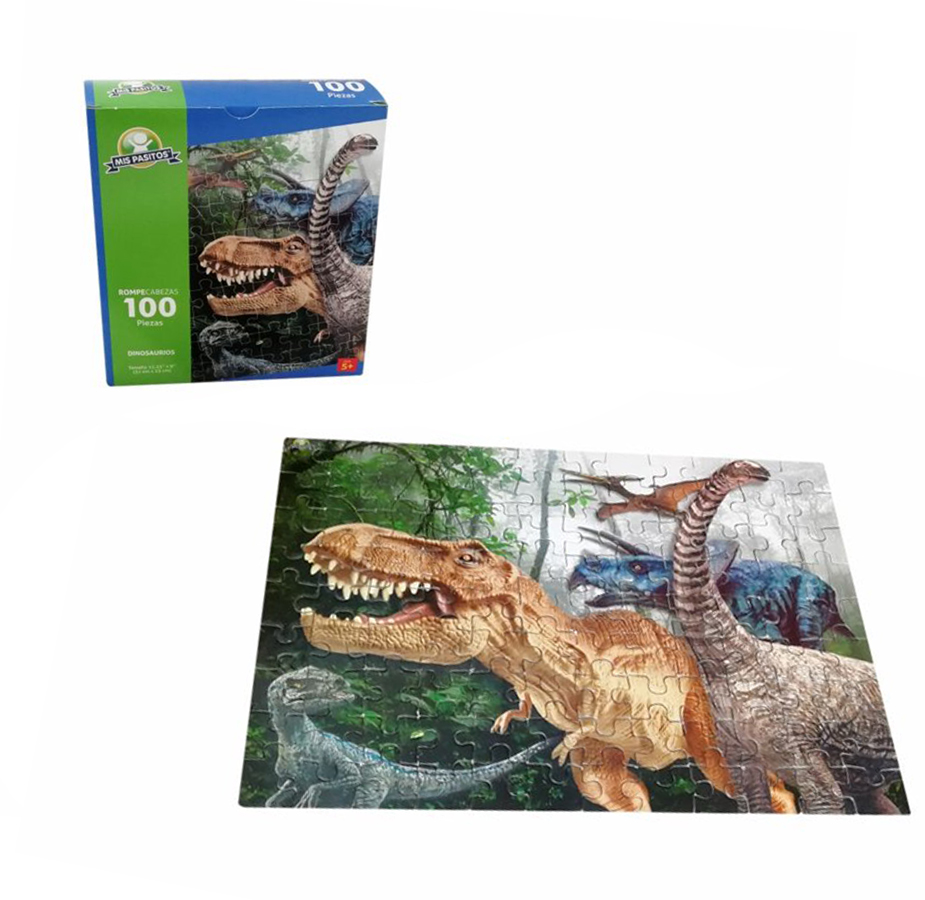 Rompecabezas de 100 piezas, Dinosaurios, Mis Pasitos