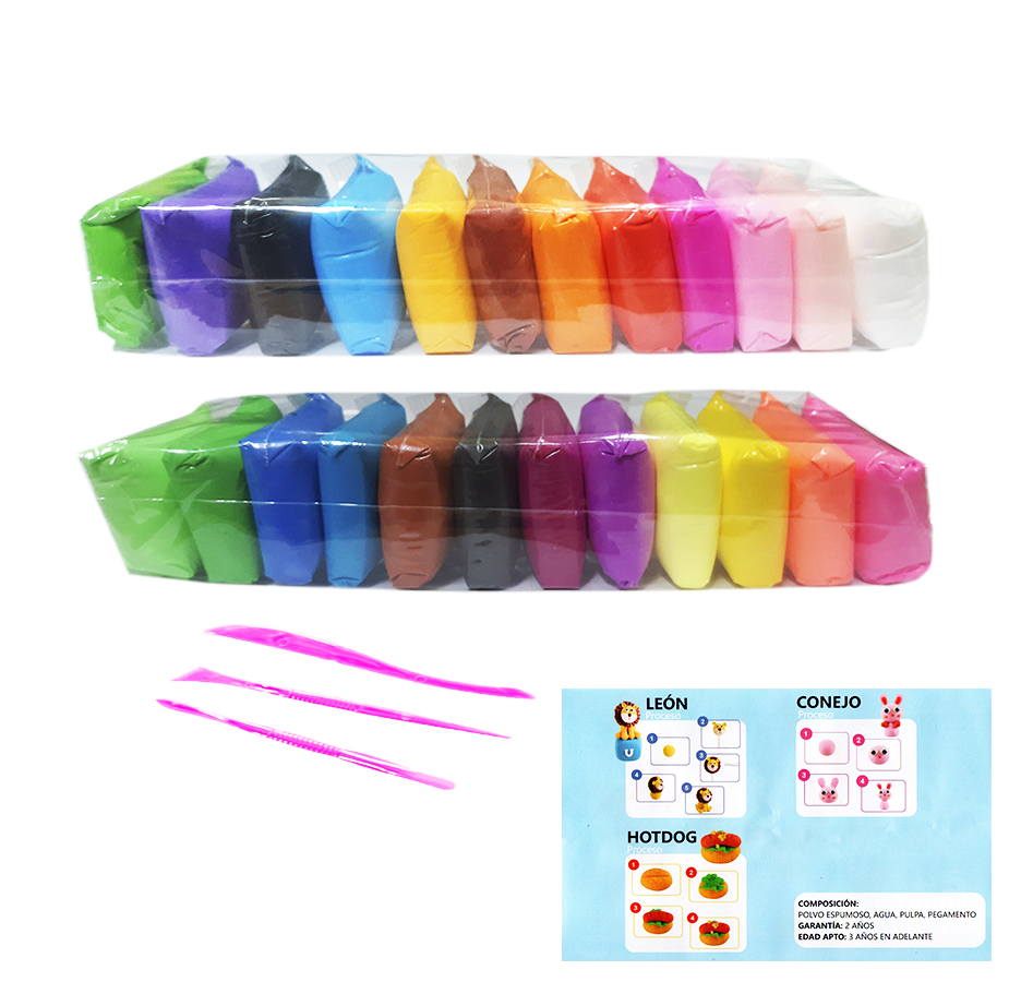 Foamy Moldeable 3D Yots, 24 colores