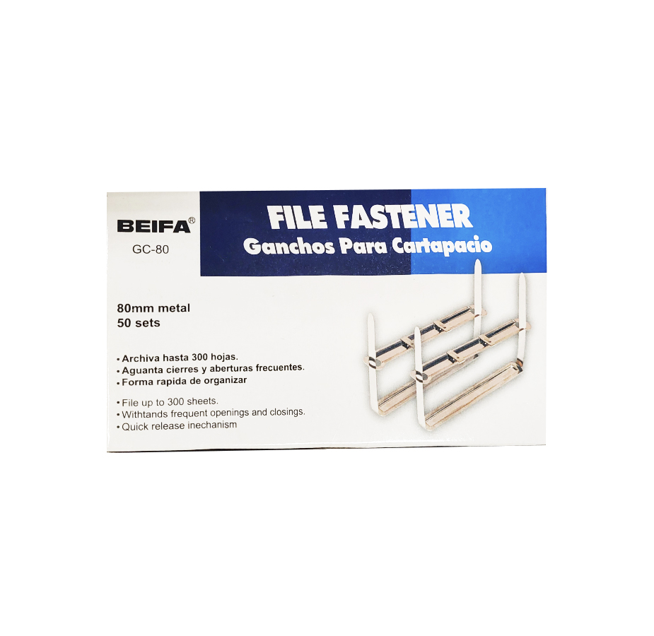 Gancho para folder de Metal Beifa, 50 unidades