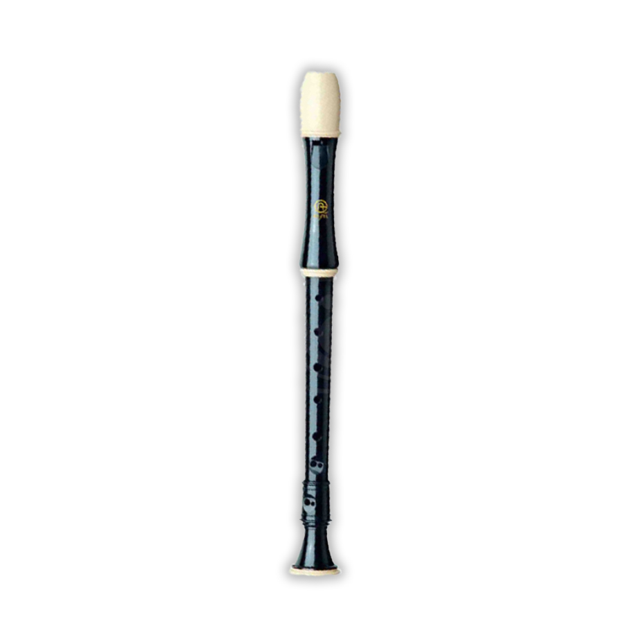 Flauta Dulce Marca Ángel ASRG-210, Negra y Beige