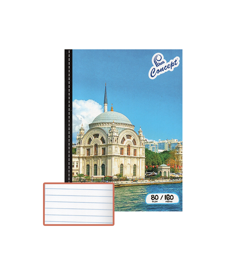Cuadernos Engrapado Concept, 80H, Líneas