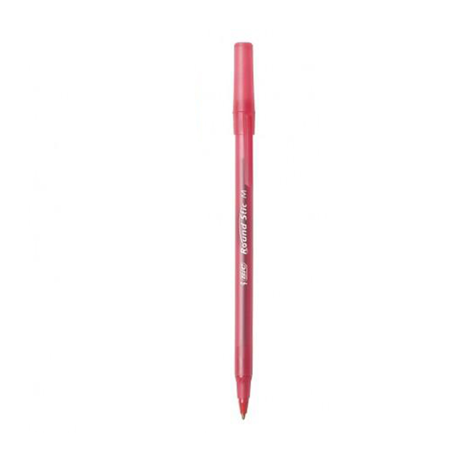 Bolígrafo Bic, Round Stic, Rojo, 12 unidades