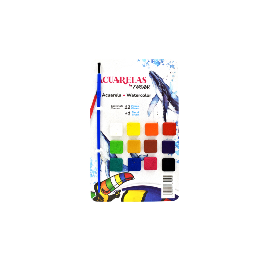 Acuarela Pelikan, 12 colores Clásicos